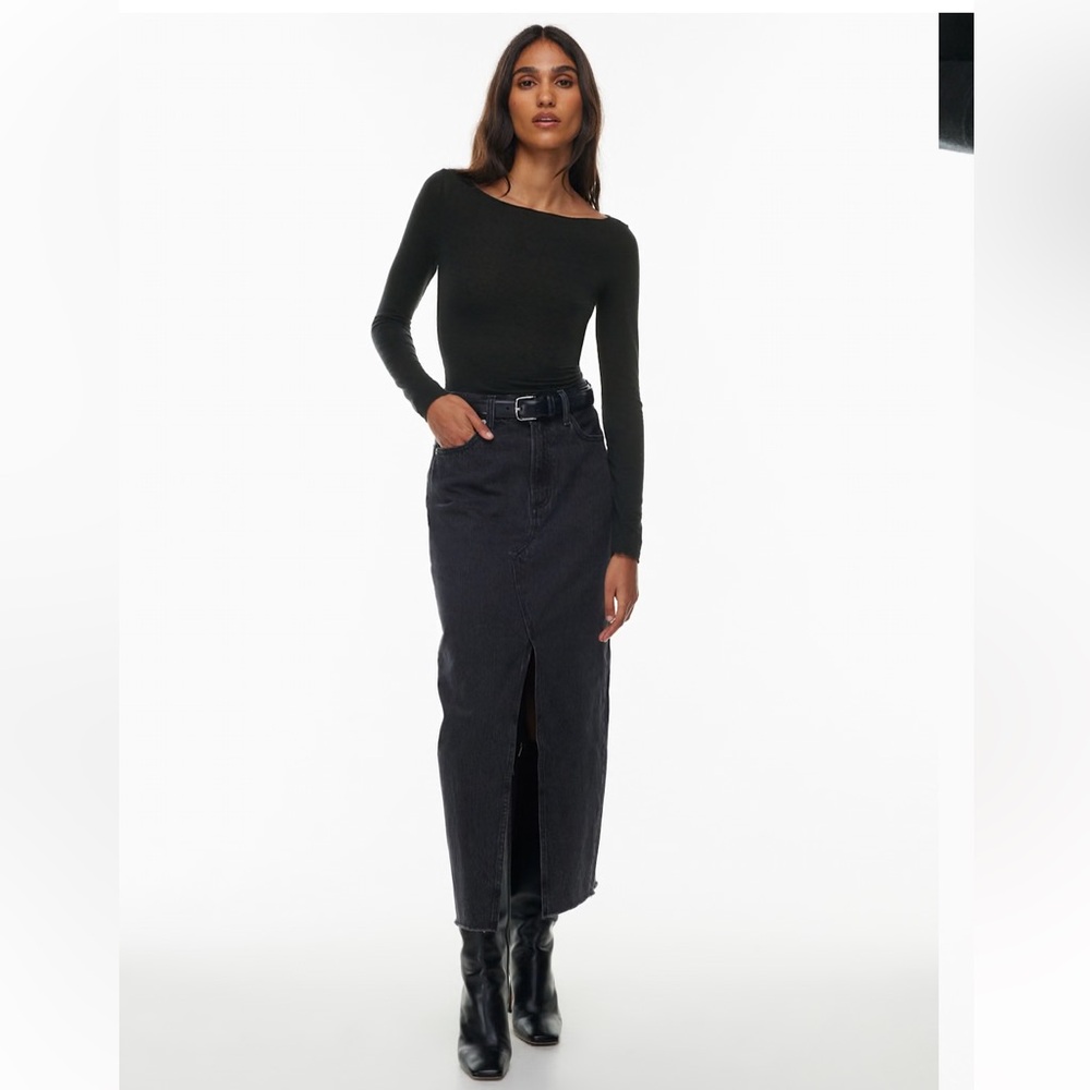 90’s maxi denim jean skirt